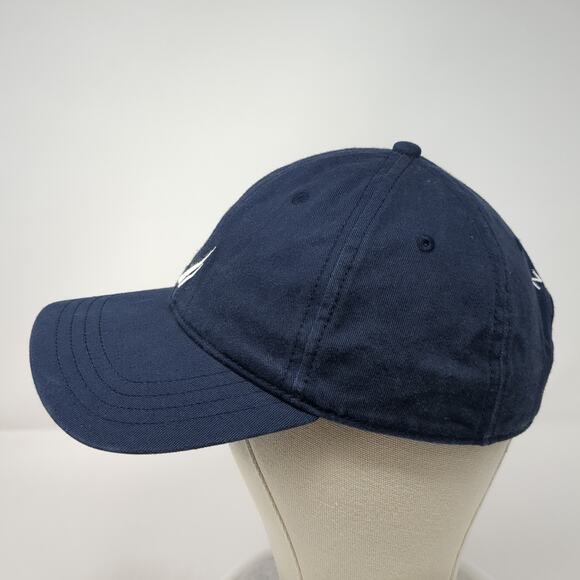 Nautica Slideback Baseball Cap Blue One Size Adjustable Embroidered Vented Holes - Picture 3 of 9